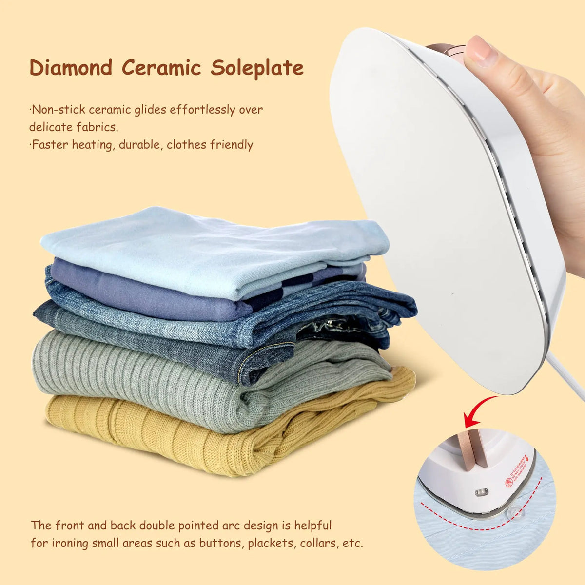 Ironique Mini Dual Voltage Travel Iron